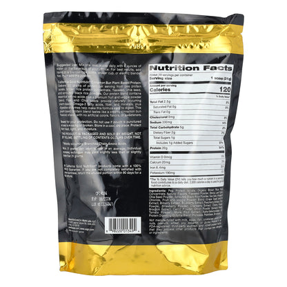 California Gold Nutrition, Sport, Plant-Based Protein with Organic Brown Rice Protein Concentrate, Flaxseed, Chia Seed, Cinnamon Bun, 2 lb (907 g)