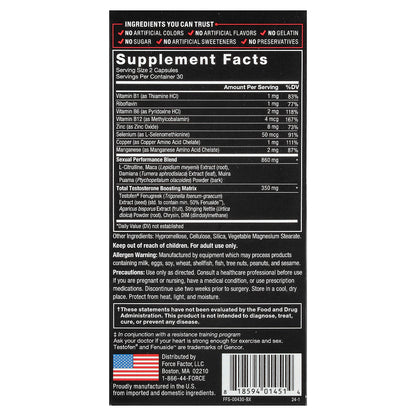 Force Factor, Test X180 Alpha®, 60 Capsules