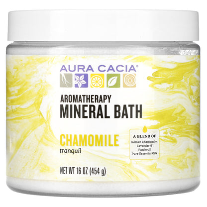 Aura Cacia, Aromatherapy Mineral Bath, Tranquil Chamomile, 16 oz (454 g)