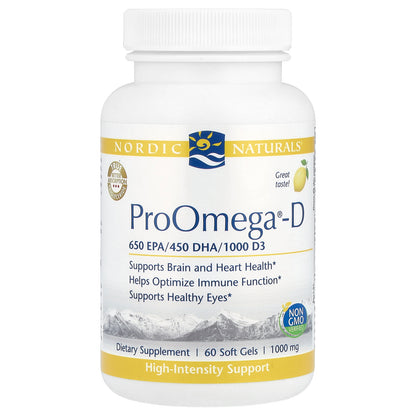 Nordic Naturals, ProOmega®-D, Lemon, 60 Soft Gels