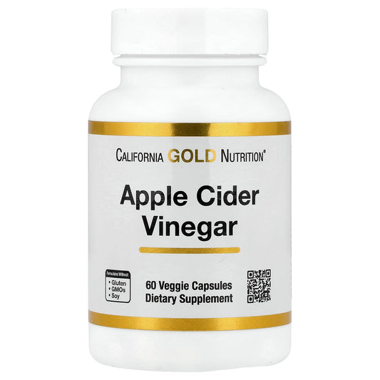 California Gold Nutrition, Apple Cider Vinegar, 60 Veggie Capsules (450 mg per Capsule)
