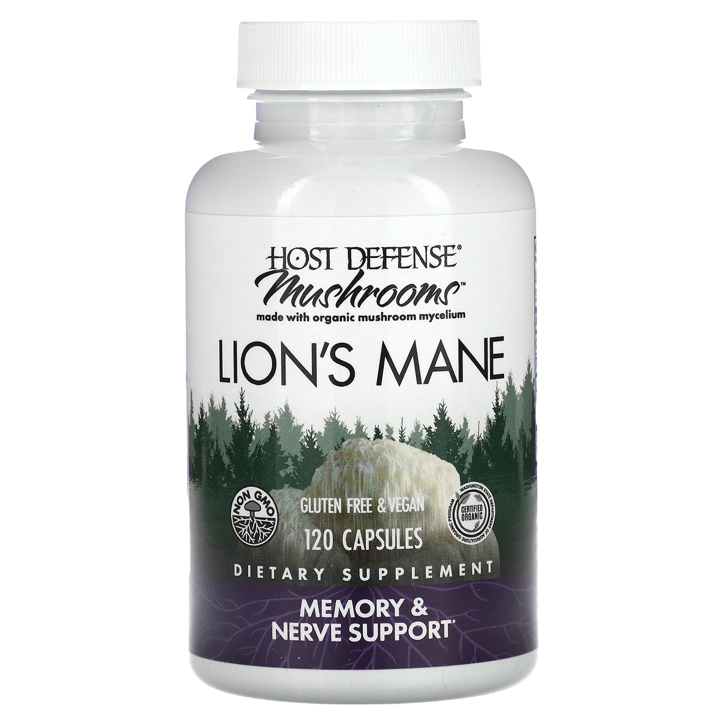 Host Defense, Mushrooms, Lion's Mane, 1 g, 120 Capsules