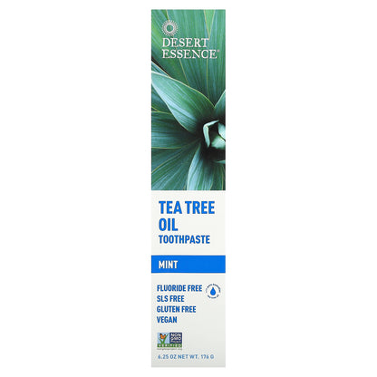 Desert Essence, Tea Tree Oil Toothpaste, Mint, 6.25 oz (176 g)