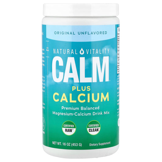Natural Vitality, CALM® Plus Calcium, Magnesium-Calcium Drink Mix, Original Unflavored, 16 oz (453 g)