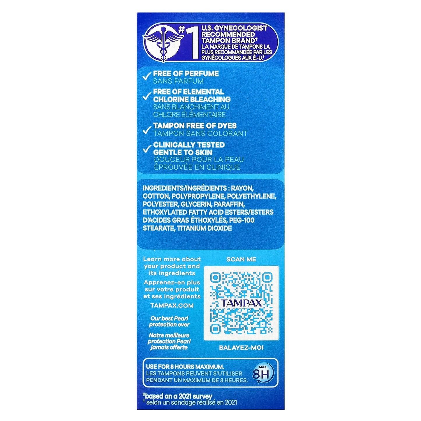 Tampax, Pearl, Light, Unscented, 36 Tampons