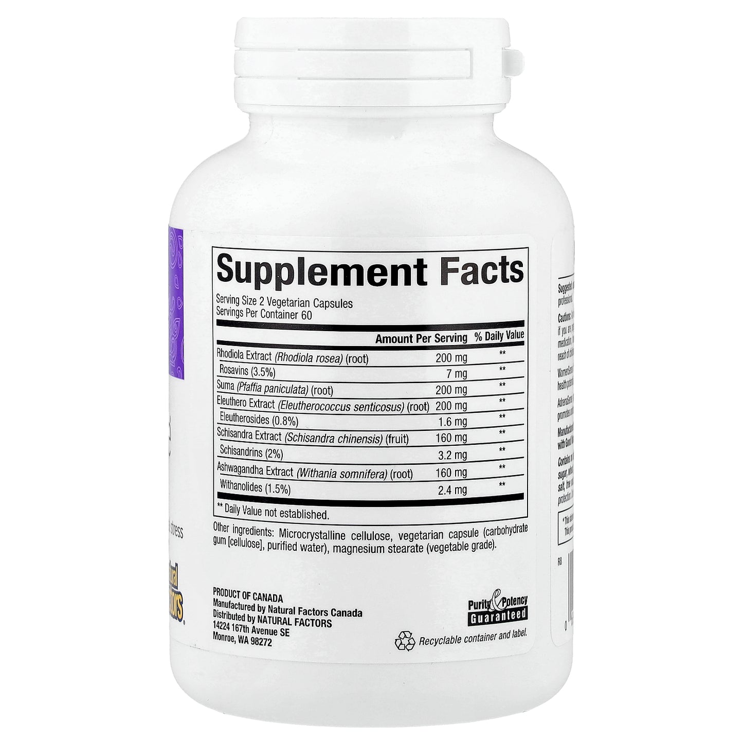 Natural Factors, WomenSense®, AdrenaSense®, Adrenal Formula, 120 Vegetarian Capsules