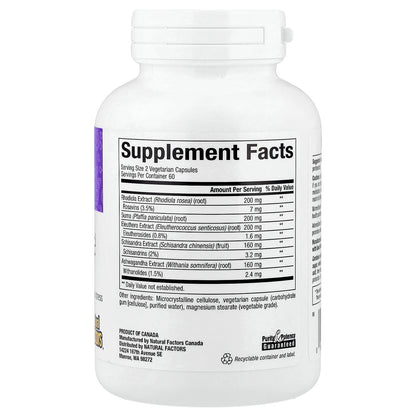Natural Factors, WomenSense®, AdrenaSense®, Adrenal Formula, 120 Vegetarian Capsules