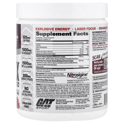 GAT, Sport, NITRAFLEX® Advanced, Pre-Workout, Black Cherry, 10.5 oz (297 g)