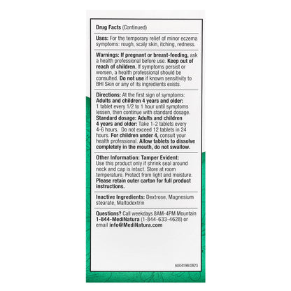 MediNatura, BHI, Skin Eczema Relief Tablets, 100 Tablets