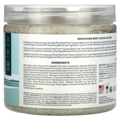 Petal Fresh, Pure, Smoothing Body Scrub, Coconut, 16 oz (473 ml)