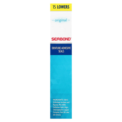 SeaBond, Denture Adhesive Seals, Original, 15 Lowers
