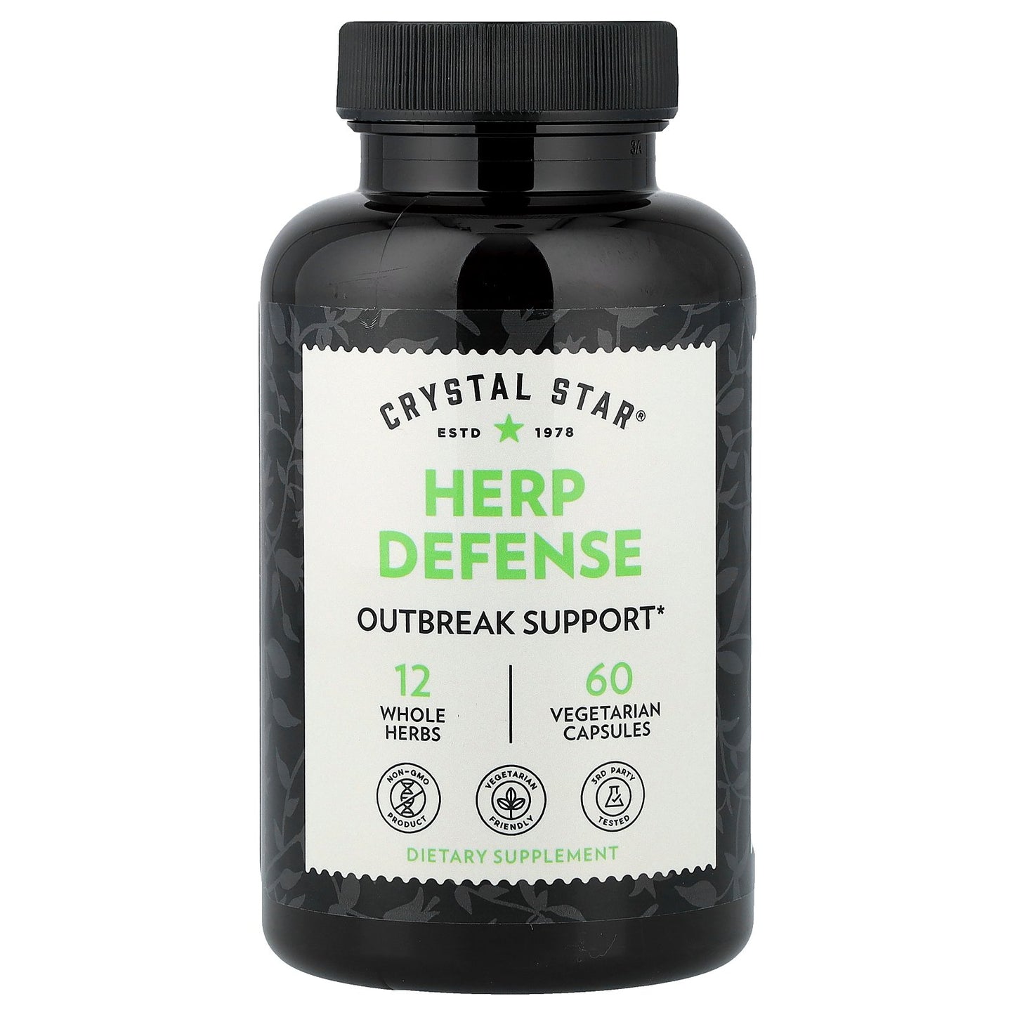 Crystal Star, Herp Defense, 60 Vegetarian Capsules