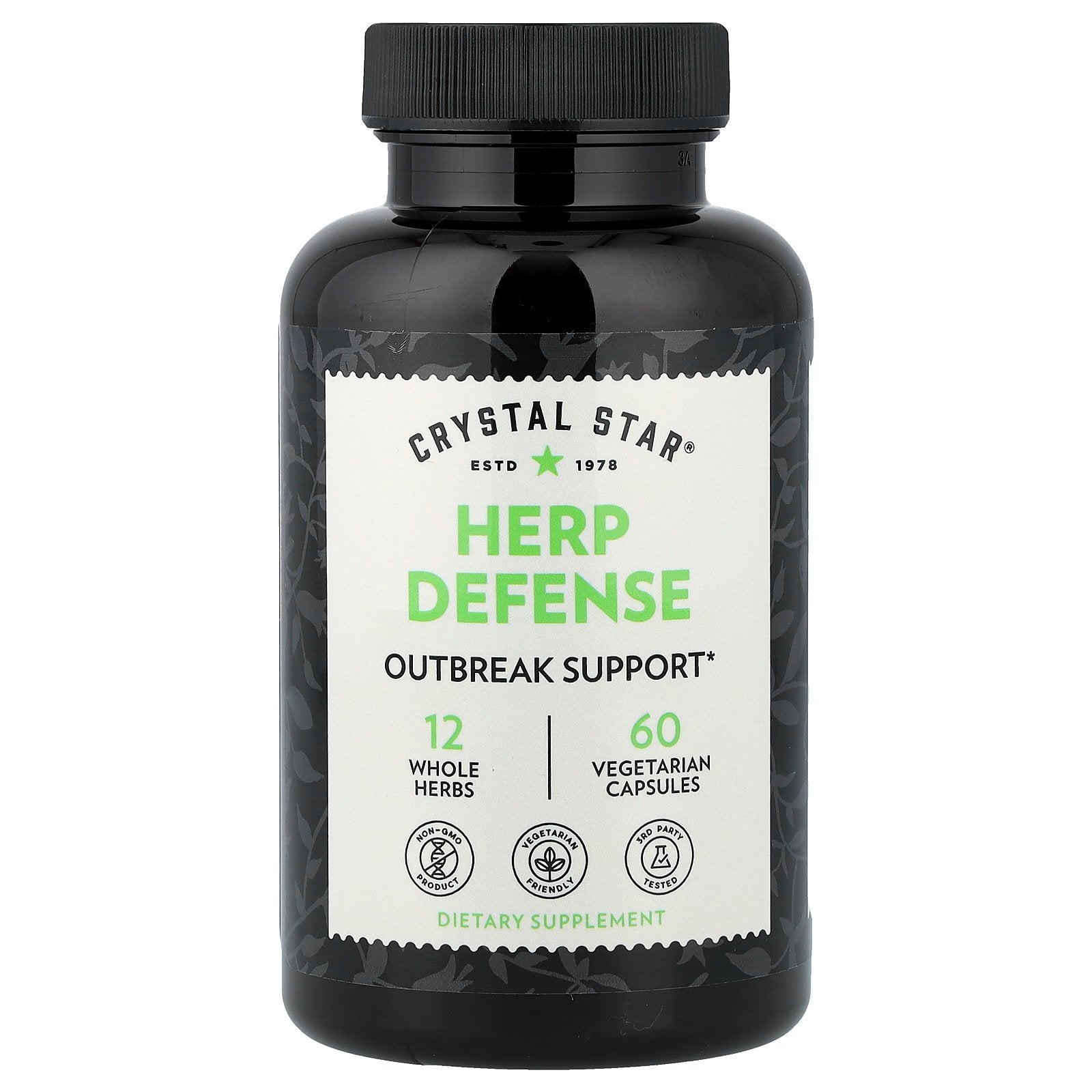 Crystal Star, Herp Defense, 60 Vegetarian Capsules