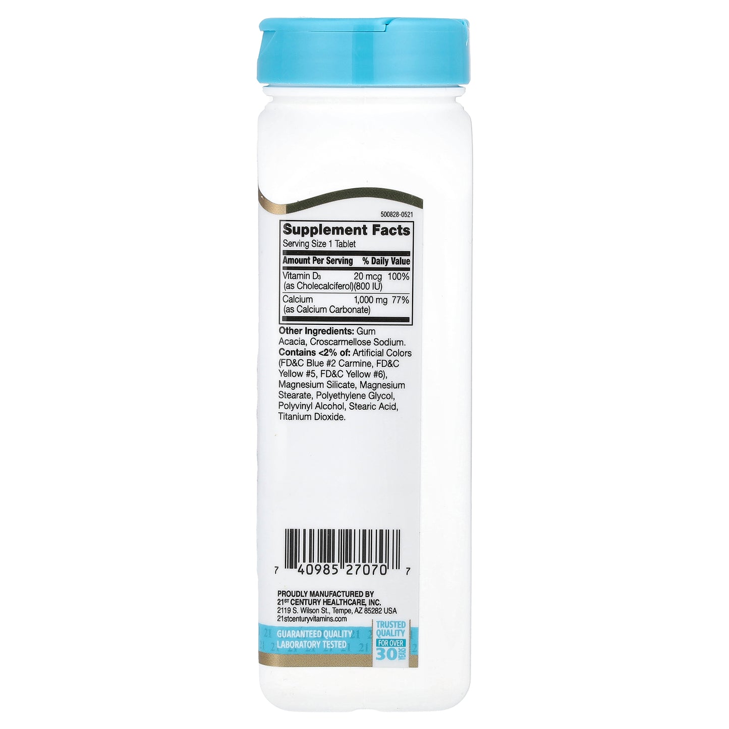 21st Century, Calcium Plus D3, 90 Tablets