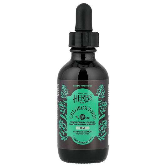Herbs Etc., ChlorOxygen®, Alcohol Free, Mint, 2 fl oz (59 ml)