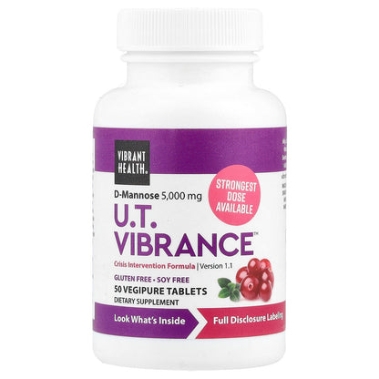 Vibrant Health, U.T. Vibrance™, 50 Vegipure Tablets