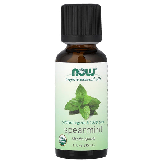 NOW Foods, Organic Essential Oils, Spearmint, 1 fl oz (30 ml)