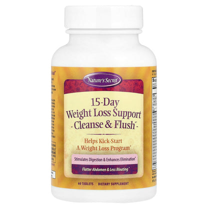 Nature's Secret, 15-Day Weight Loss Support, Cleanse & Flush®, 60 Tablets