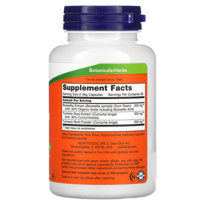 NOW Foods, Boswellia Extract, 250 mg, 120 Veg Capsules
