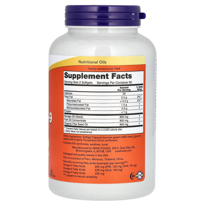 NOW Foods, Super Omega 3-6-9, 180 Softgels