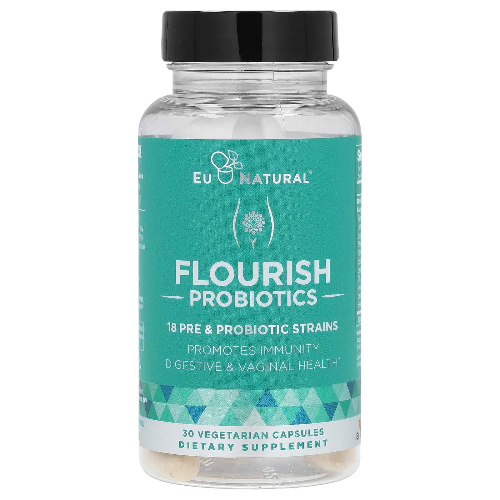 Eu Natural, Flourish Probiotics, 30 Vegetarian Capsules