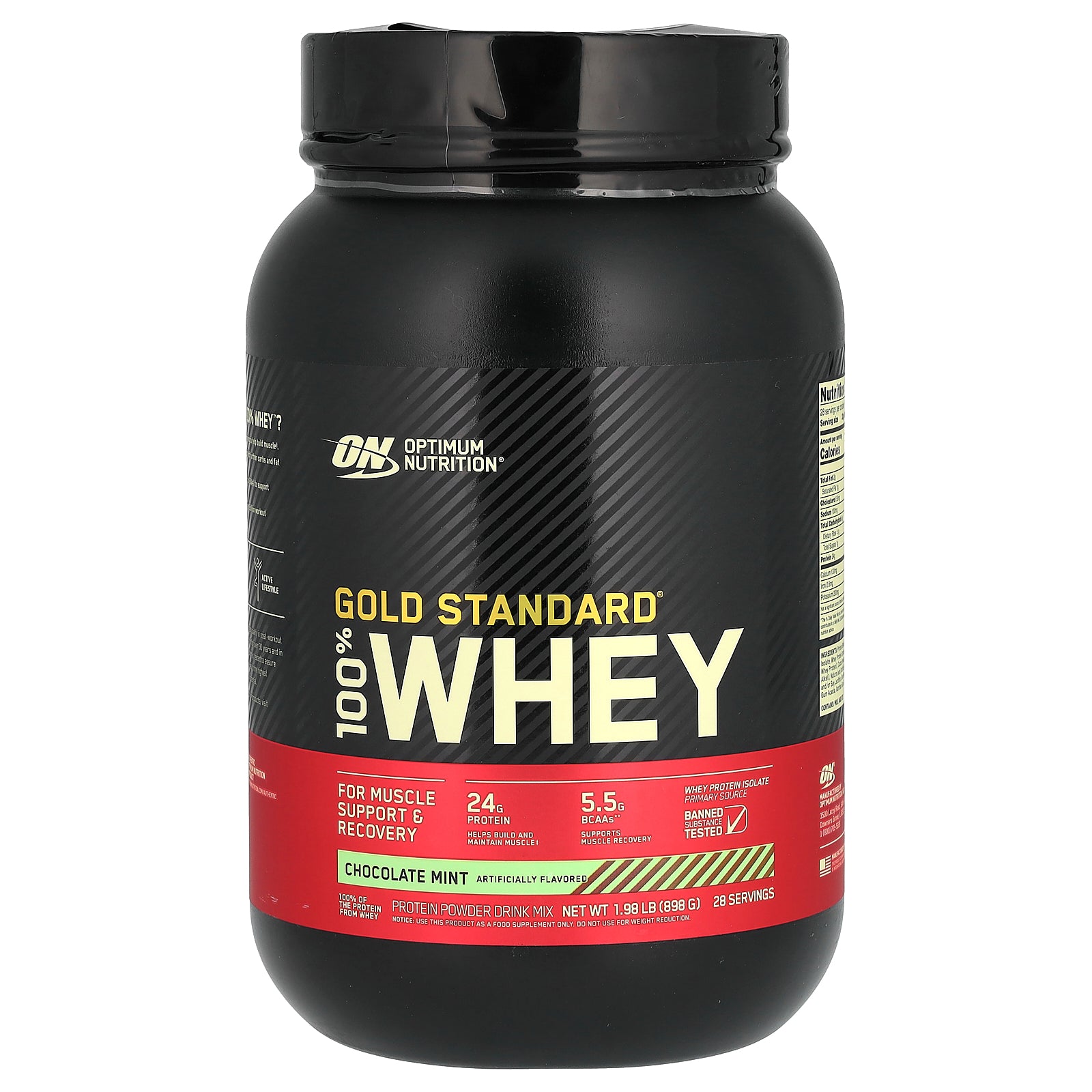 Optimum Nutrition, Gold Standard® 100% Whey, Chocolate Mint, 1.98 lb (898 g)