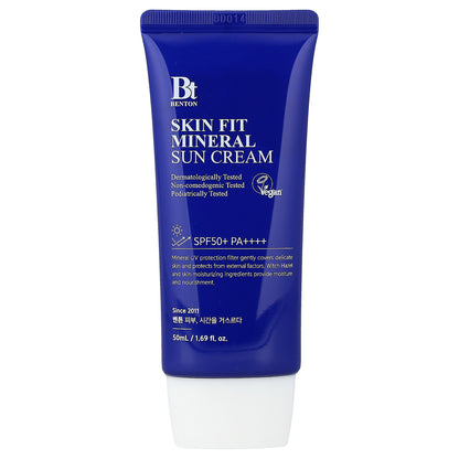Benton, Skin Fit Mineral Sun Cream, SPF 50+ PA++++, 1.69 fl oz (50 ml)