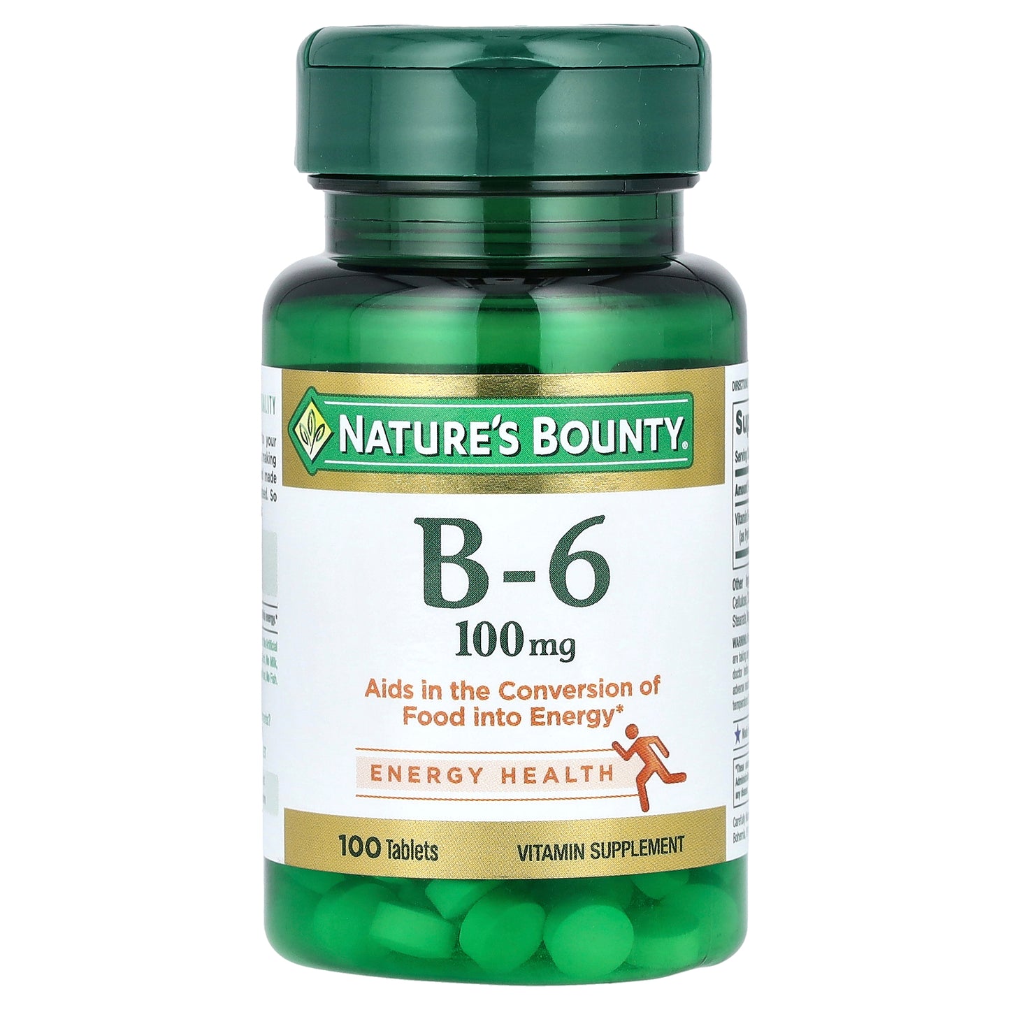 Nature's Bounty, Vitamin B-6, 100 mg, 100 Tablets