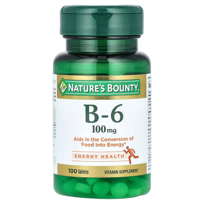 Nature's Bounty, Vitamin B-6, 100 mg, 100 Tablets