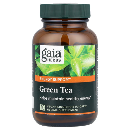 Gaia Herbs, Green Tea, 60 Vegan Liquid Phyto-Caps®