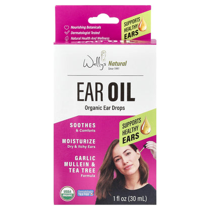 Wally's Natural, Organic Ear Oil Drops, 1 fl oz (30 ml)
