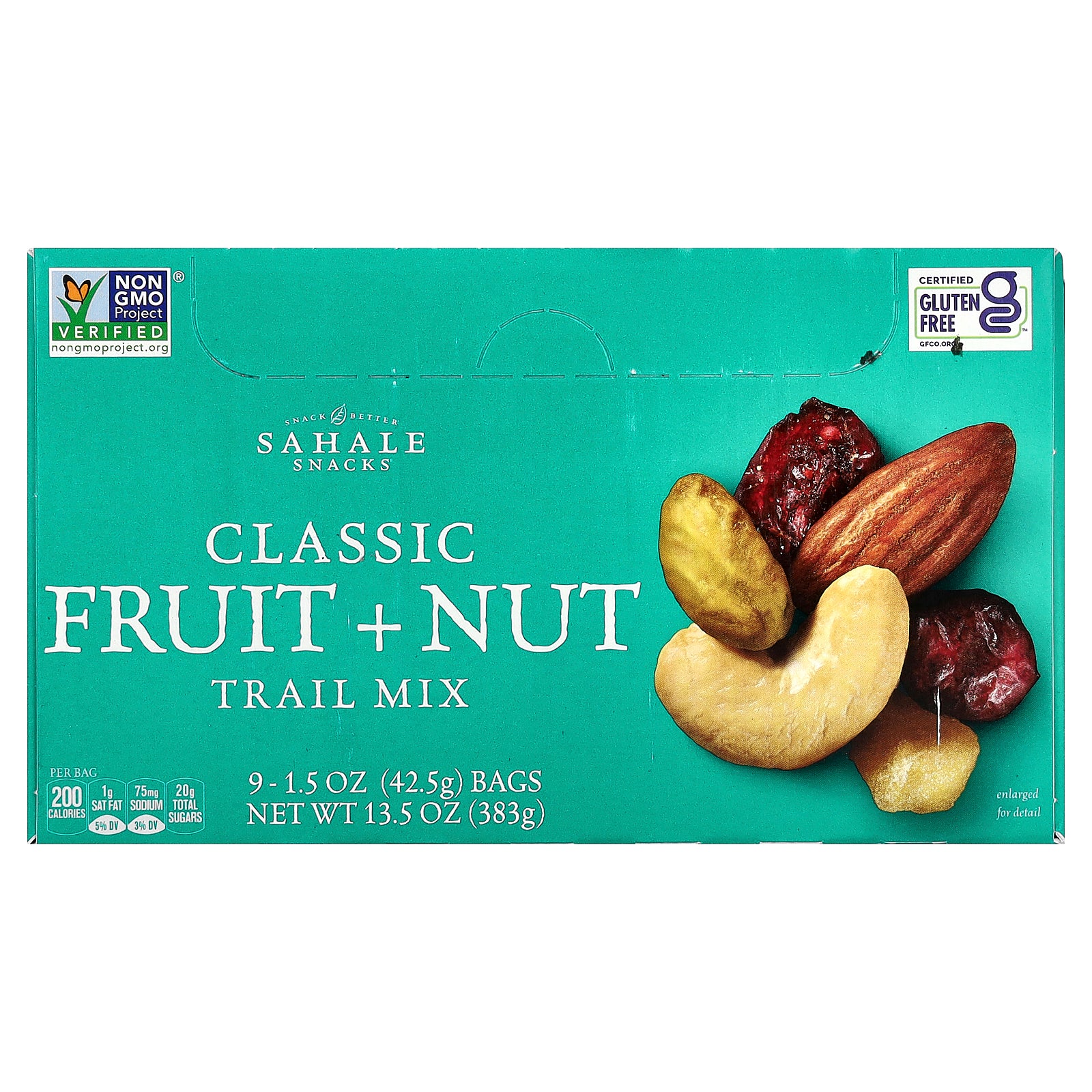 Sahale Snacks, Trail Mix, Classic Fruit + Nut, 9 Packs, 1.5 oz (42.5 g) Each