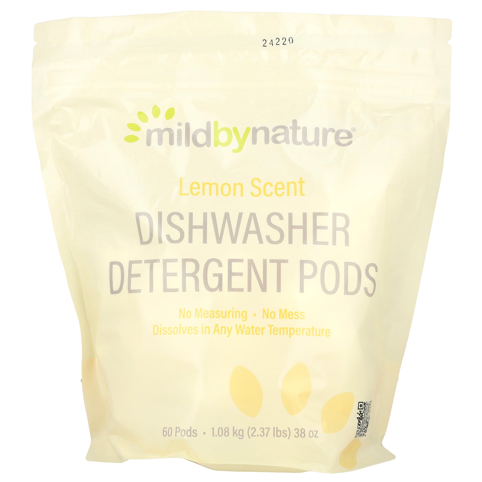 Mild By Nature, Automatic Dishwashing Detergent Pods, Lemon, 60 Pods, 2.37 lbs (1.08 kg)