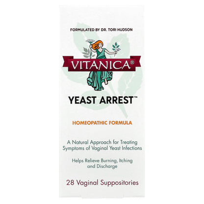 Vitanica, Yeast Arrest™, 28 Vaginal Suppositories