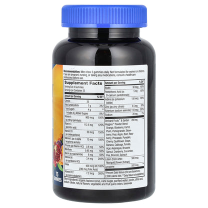 Nature's Way, Alive!® Men's 50+ Premium Gummy Multivitamin, Orange, Grape & Cherry, 75 Gummies