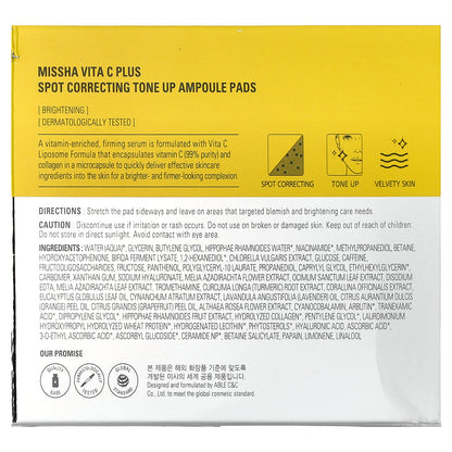 Missha, Vita C Plus, Spot Correcting Tone Up Ampoule Pads, 80 Pads, 7.4 oz (210 g)