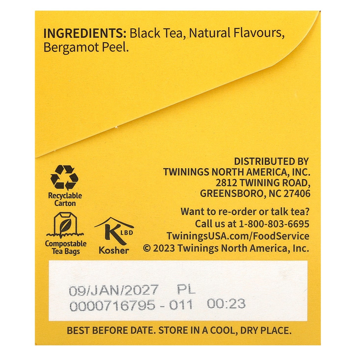 Twinings, Flavored Black Tea, Earl Grey , 25 Tea Bags, 1.76 oz (50 g)