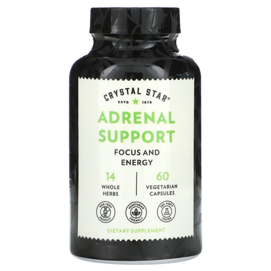 Crystal Star, Adrenal Support, 60 Vegetarian Capsules