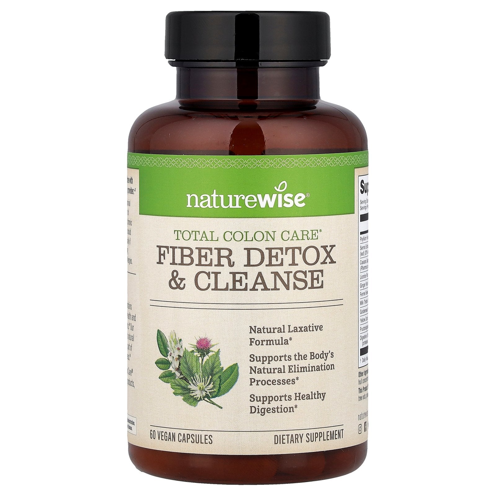 NatureWise, Total Colon Care®, Fiber Detox & Cleanse, 60 Vegan Capsules