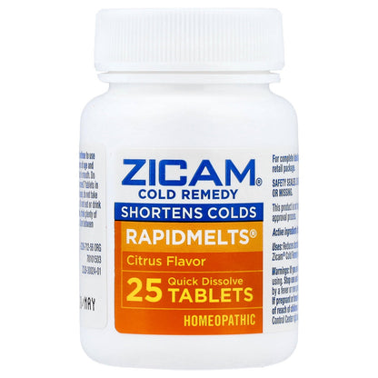 Zicam, Cold Remedy, RapidMelts®, Citrus, 25 Quick Dissolve Tablets