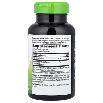 Nature's Way, Cherry Fruit, Sweet Cherry Extract, 180 Capsules (500 mg per Capsule)