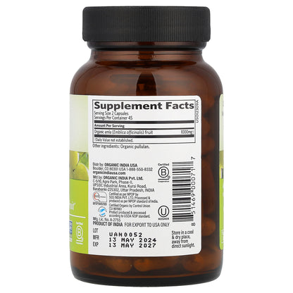 Organic India, Amla, 90 Vegetarian Caps (500 mg per Capsule)