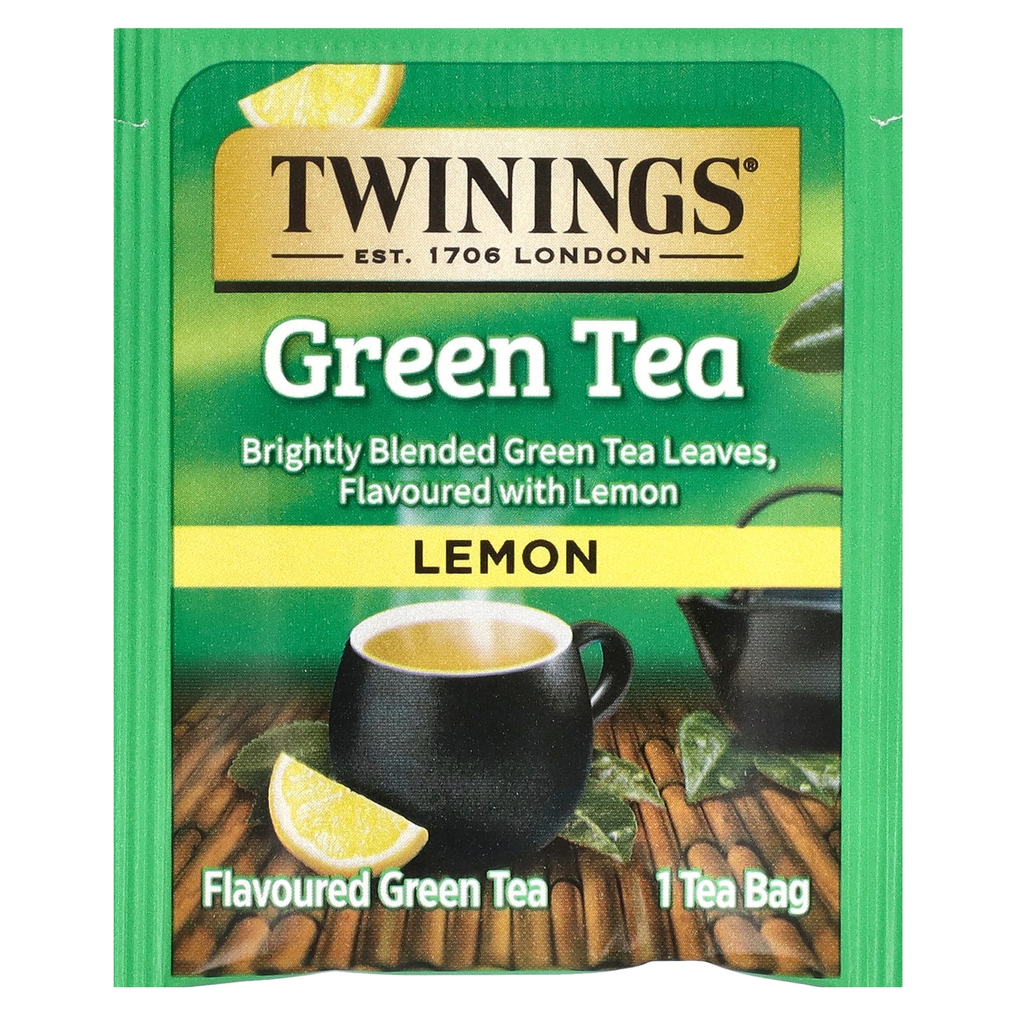 Twinings, Flavored Green Tea, Lemon, 20 Tea Bags, 1.41 oz (40 g)