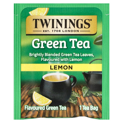Twinings, Flavored Green Tea, Lemon, 20 Tea Bags, 1.41 oz (40 g)