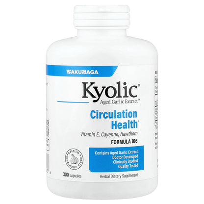 Kyolic, Aged Garlic Extract™, Circulation Health, Formula 106, 300 Capsules