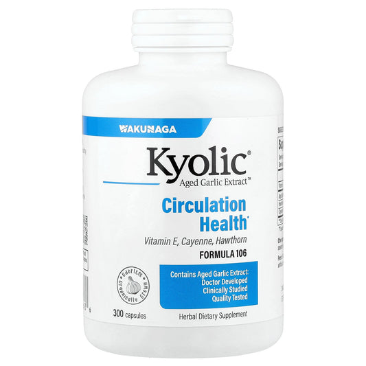 Kyolic, Aged Garlic Extract™, Circulation Health, Formula 106, 300 Capsules