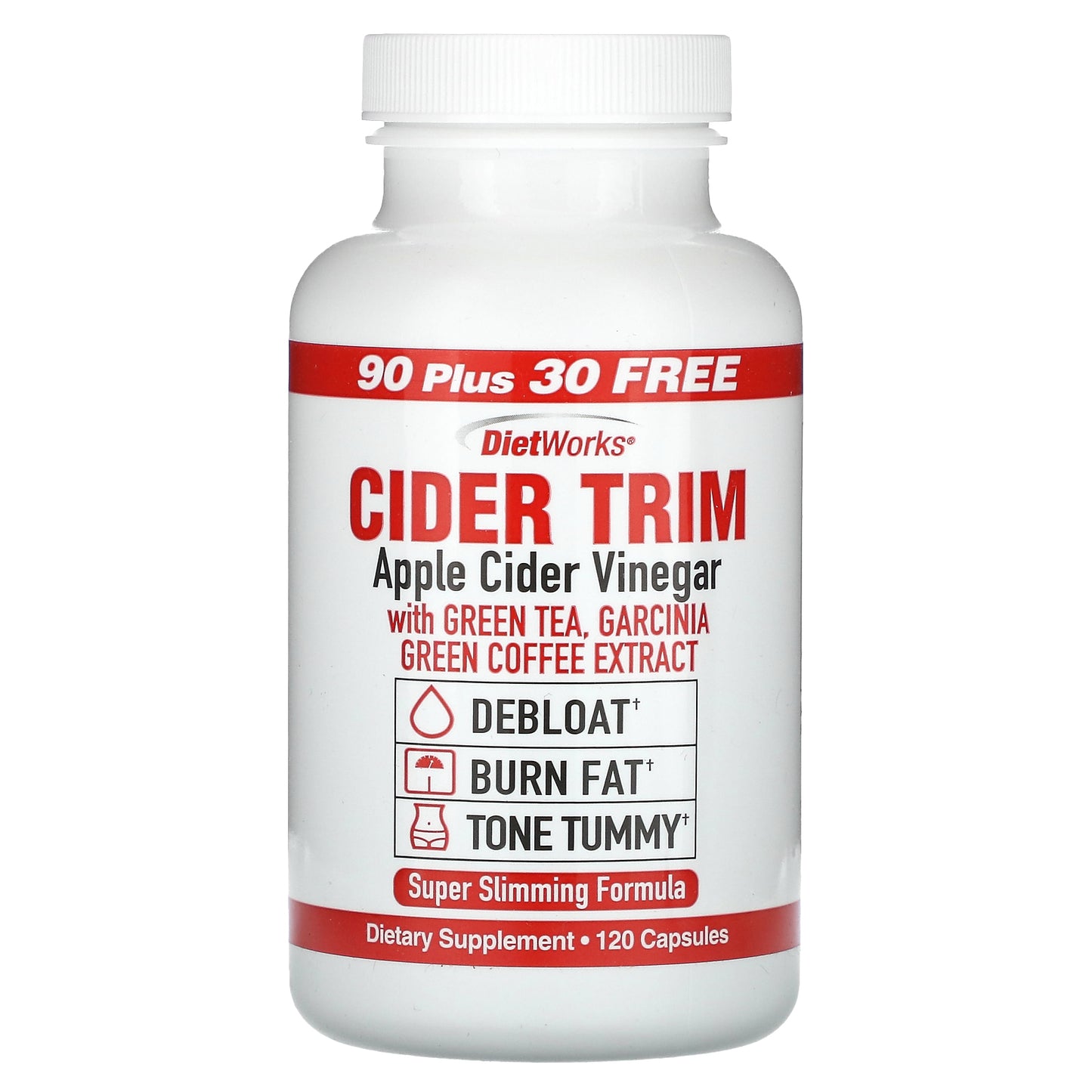 DietWorks, Cider Trim, Apple Cider Vinegar, 120 Capsules