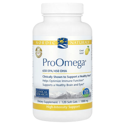 Nordic Naturals, ProOmega®, Lemon, 1,000 mg, 120 Soft Gels (500 mg per Soft Gel)