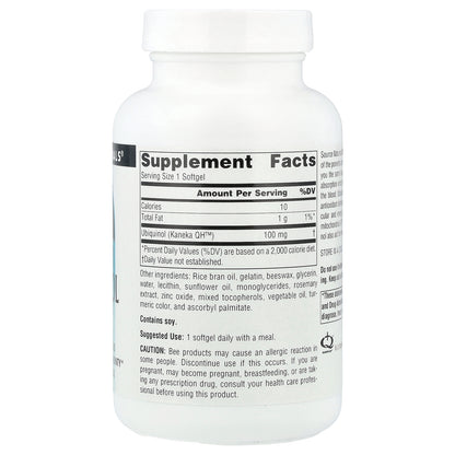 Source Naturals, Ubiquinol CoQH, 100 mg, 90 Softgels