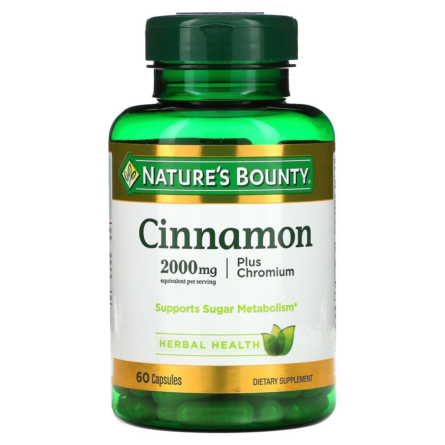 Nature's Bounty, Cinnamon Plus Chromium, 60 Capsules